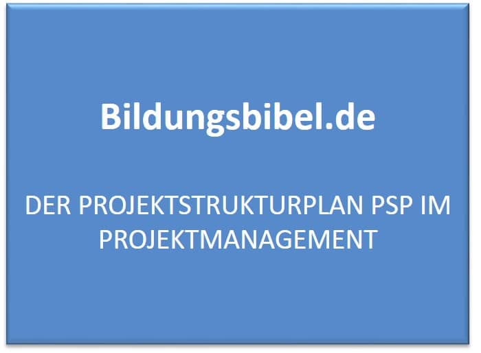 Projektstrukturplan PSP, Aufbau, Ablauf, Gliederung, Projektmanagement